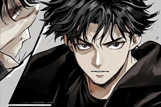 draw best custom comic, manga ,anime or webtoons