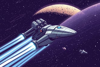 design a spaceship, sci fi illustration and sci fi art