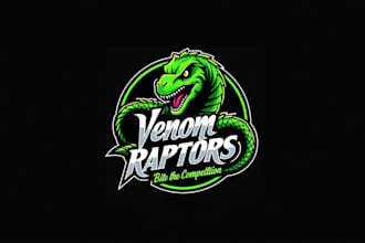 design an awesome venom raptor mascot logo in very short time