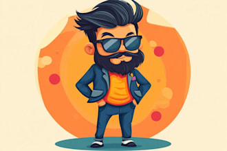 create cartoon character or avatar in vectors