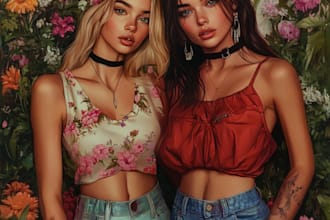 make a stunning friendship portrait in my style