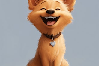create disney style pet portraits in 24 hours