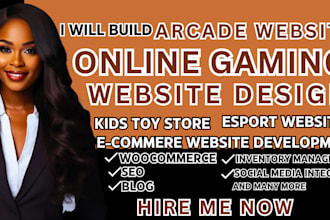 gaming website, arcade online gaming website esport tournament website kids toy
