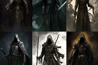 fantasy horror character illustration or character art
