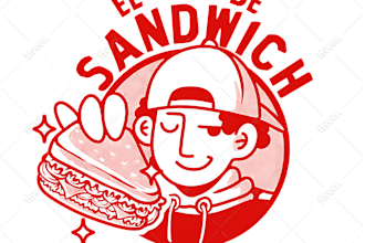 create unique candy,restaurant food logo and label designs