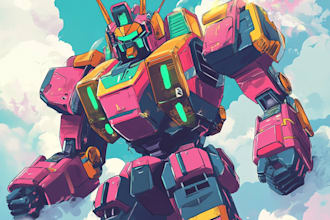 illustration and concept mecha, gundam