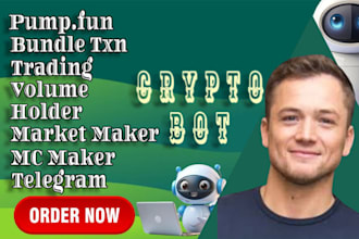 build pump fun, trading volume, bundle bot, crypto game, telegram mini app