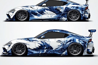 make creative vehicle wrap design for your car, truck, van