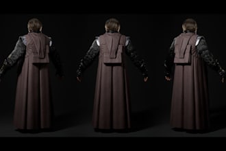 model and sculpt 3d game, 3d mask, character modelling, zbrush, ue5