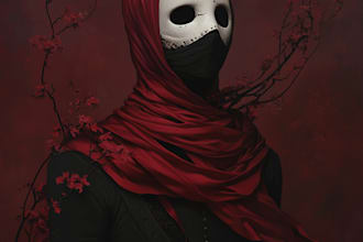 draw fantasy horror character illustration
