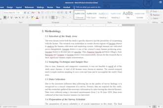 format reports, papers, and documents in ms word professionally