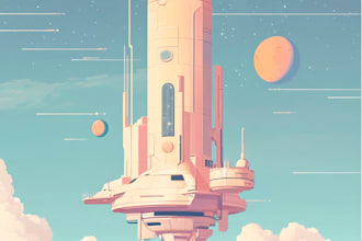 design spaceship, sci fi illustration and sci fi art