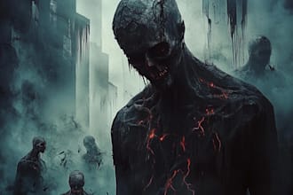 do awesome artwork for dark art, horror, creepy illustration