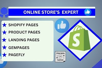 do shopify landing page, gempages shogun replo cart, checkout page pagefly