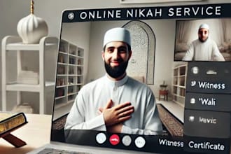 be your online nikah imam and help you find witness and wali