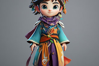 create 3d stylized artworks and illustrations