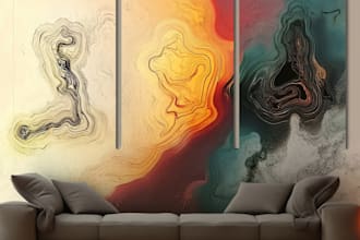 design abstract wall art for your etsy shop