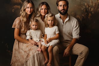 draw a friendship portrait and family portrait