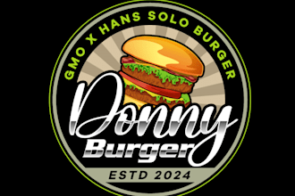 do modern professional burger logo design