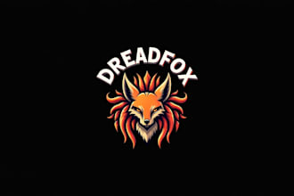 design an awesome dead fox mascot logo with express delivery