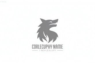 do awesome wolf silhouette version wolves mascot logo design