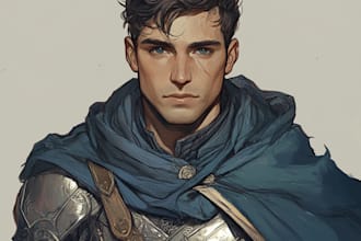 draw a dnd character art and dnd character art