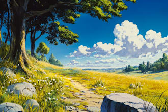 do a custom 2d environment forstream greenscreen background illustration