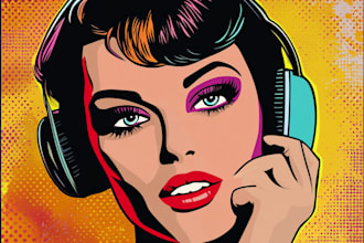 draw amazing retro comic pop art style of your photo