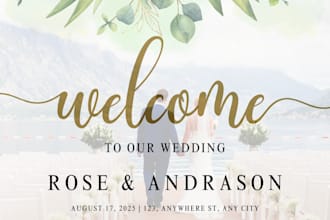 create stylish wedding cards and banners for your big day