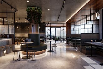 redesign 3d interior and exterior for bakeries, grocery shops, and pastry bars