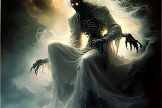 make a fantasy horror character art with amazing quality