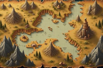draw a custom fantasy map, dnd battlemap, or treasure hunt map
