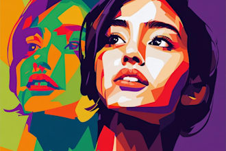 draw a pretty wpap or abstract pop art portrait of you