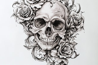 draw a custom tattoo design for you