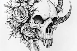 draw a custom tattoo design