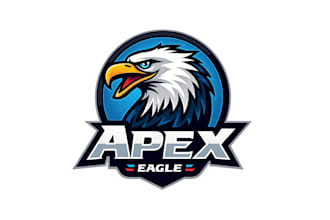 design awesome apex eagle head mascot logo  just in 12 hours