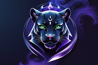 make a high quality black tiger mascot logo with express delivery