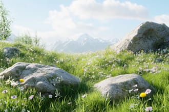 design a amazing landscape environment background art design