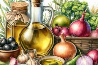 do food illustration for your package or site
