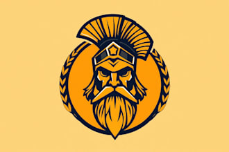 create an eye catching spartan mascot logo  in one day