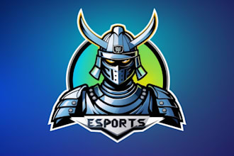 do awesome samurai esport mascot logo design