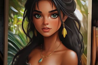 draw your portrait or charater in disney style