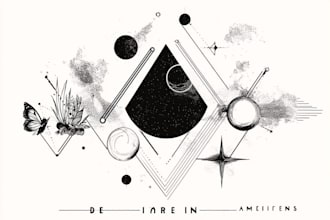 do minimalist tattoo design , geometric , line art , minimal tattoo artist