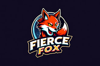 design different angry fox mascot logo with unlimited revision