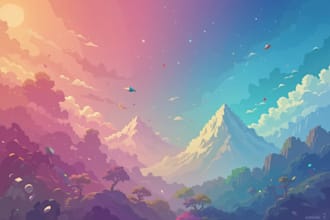 custom pixel art backgrounds art and for games