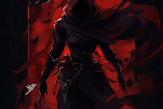 draw character concept art dark dnd character