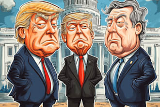 draw a custom political cartoon for any issue