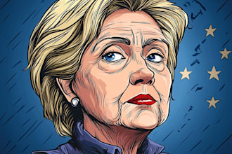 make a political cartoon character design