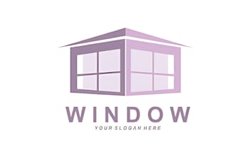 design house window cleaning service logo