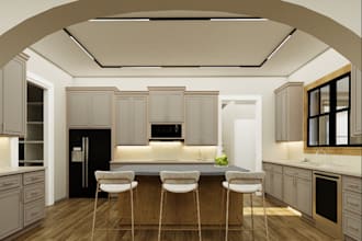 do 3d interior rendering, living room design, kitchen,cafe, modern apartment,cgi